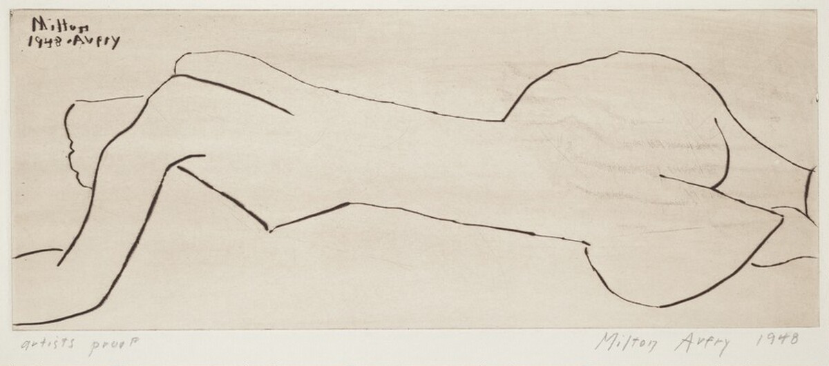 Nude with Long Torso (Reclining Nude) by Milton Avery