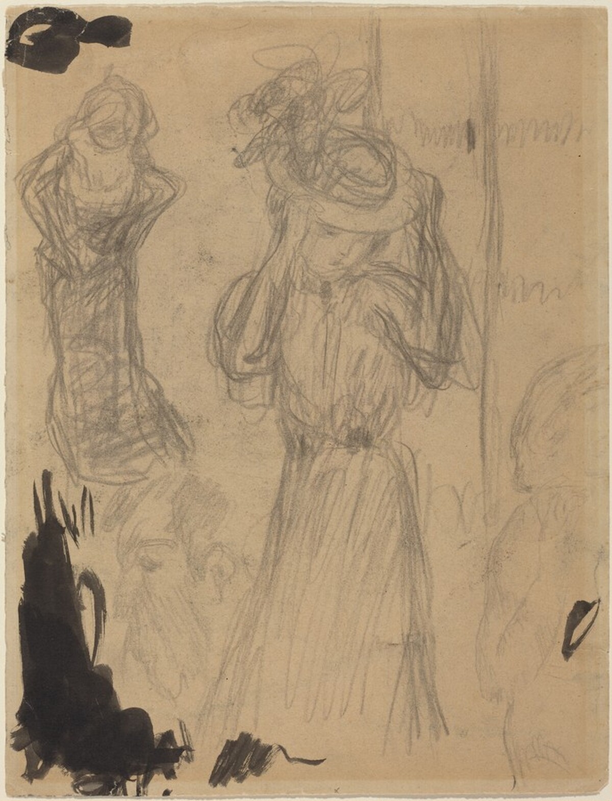 Study for "Marie Putting on Her Hat" [recto] by Pierre Bonnard
