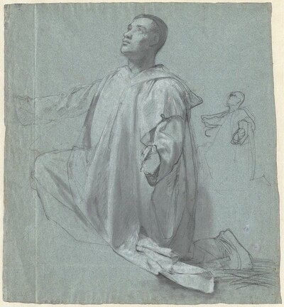 A Young Benedictine Monk Kneeling