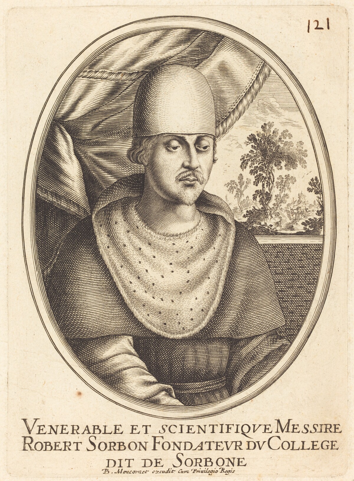 Robert de Sorbon by Balthasar Moncornet