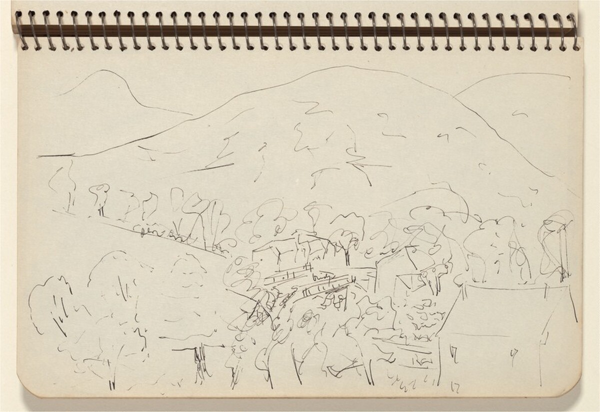 Small Mountain Town by Milton Avery