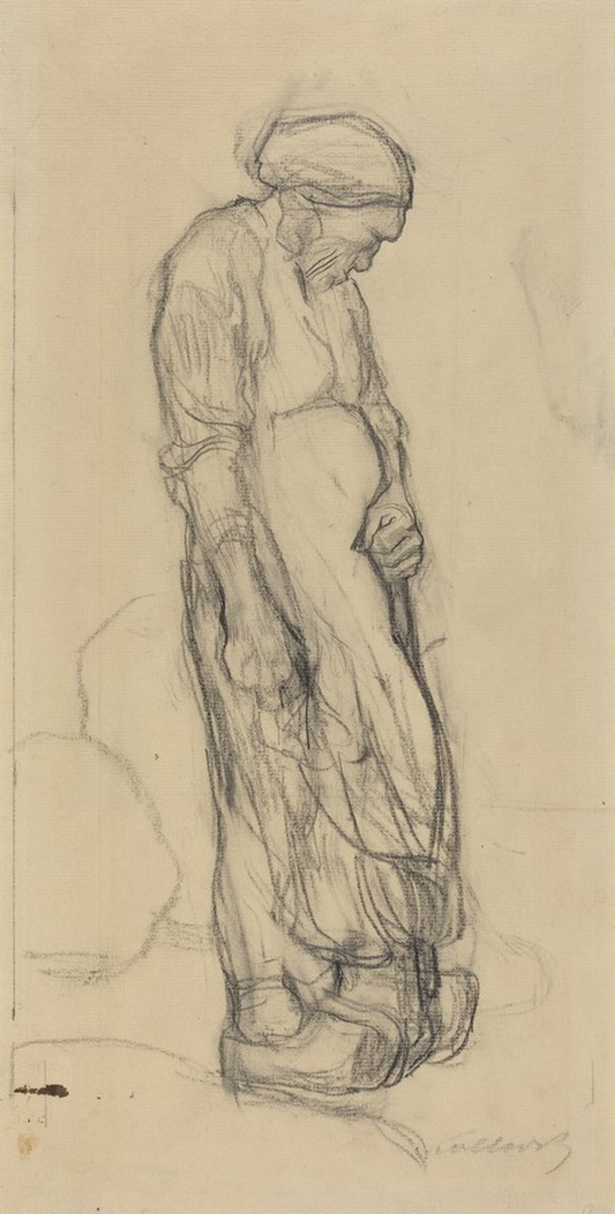 Study of a Standing Woman by Käthe Kollwitz