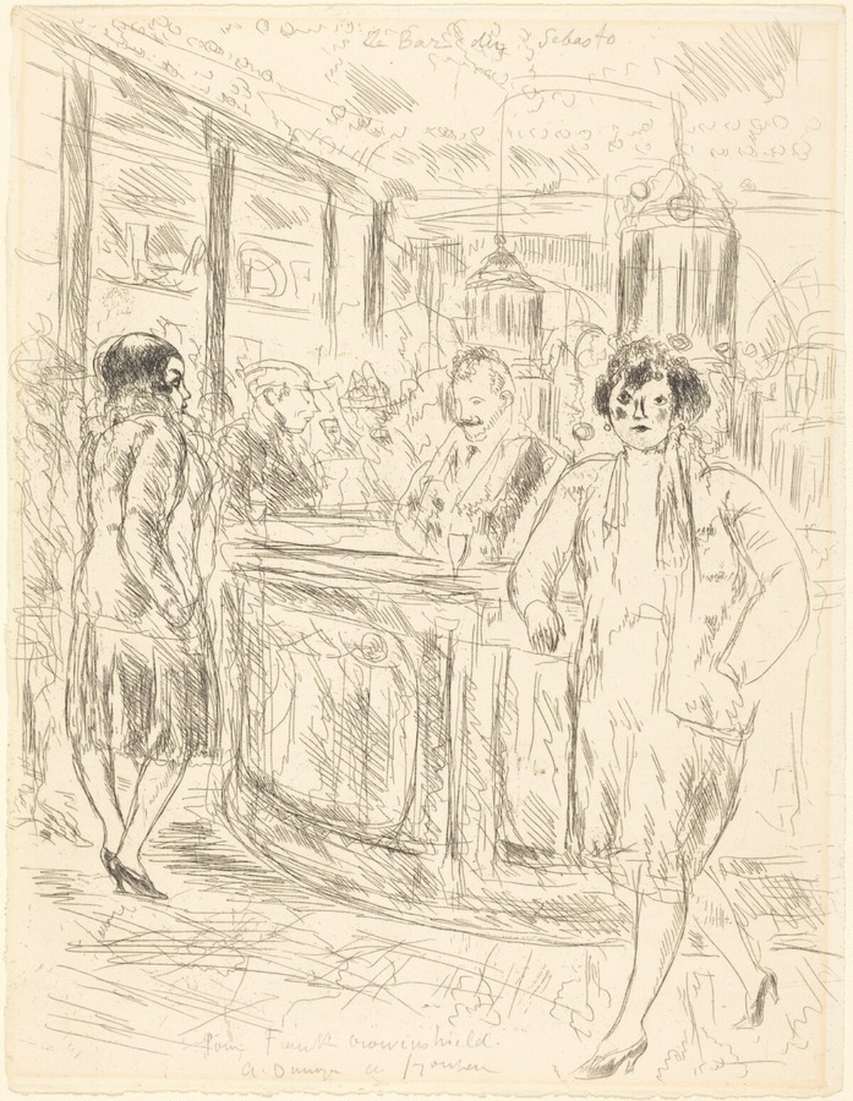 Sebasto's Bar (Le Bar du Sebasto) by André Dunoyer de Segonzac