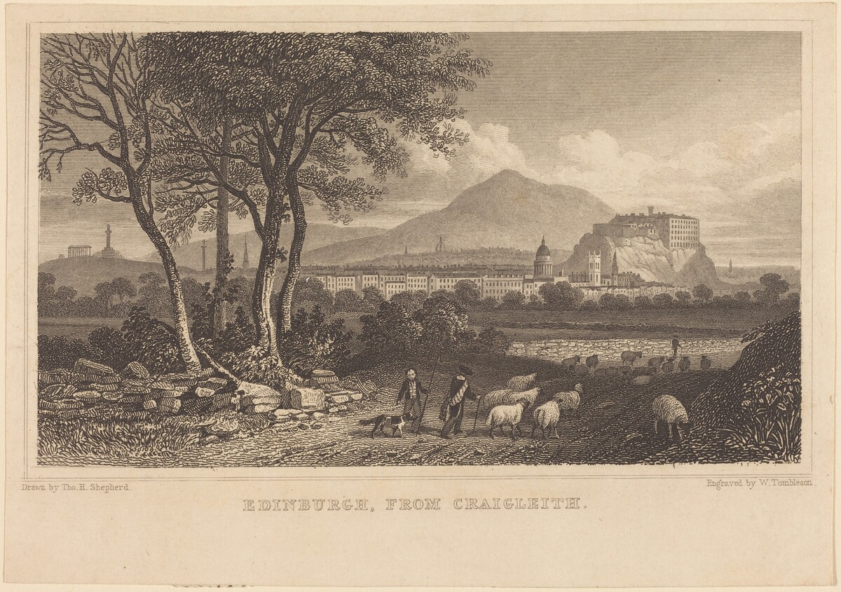 Edinburgh, from Craigleith by William Tombleson after Thomas Hosmer Shepherd