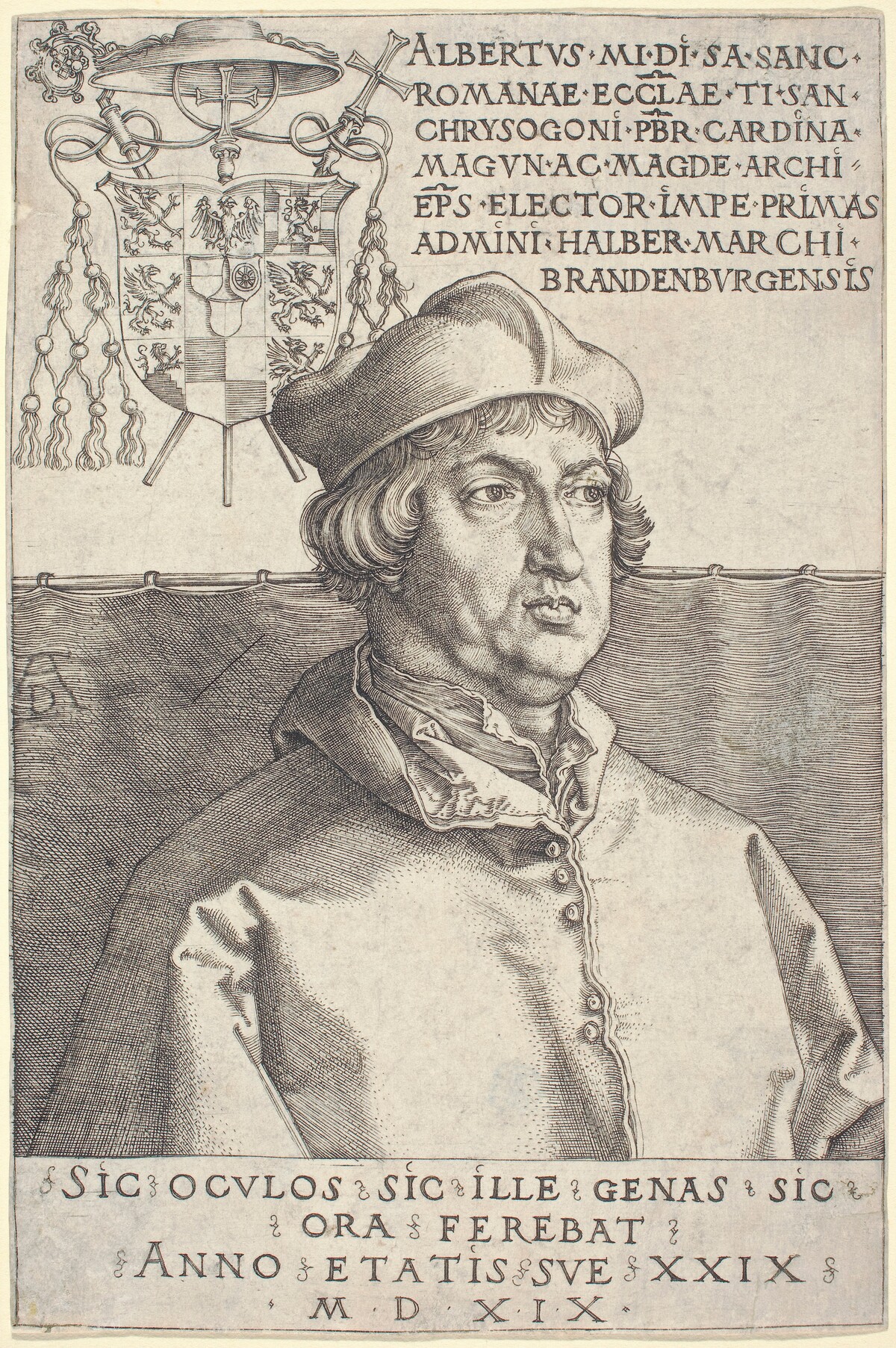 Cardinal Albrecht of Brandenburg ("Small Cardinal") by Albrecht Dürer