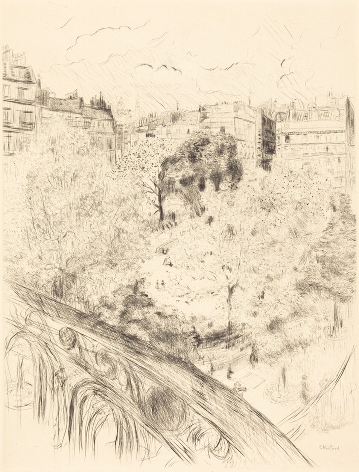 Square Vintimille (Le square Vintimille) by Edouard Vuillard