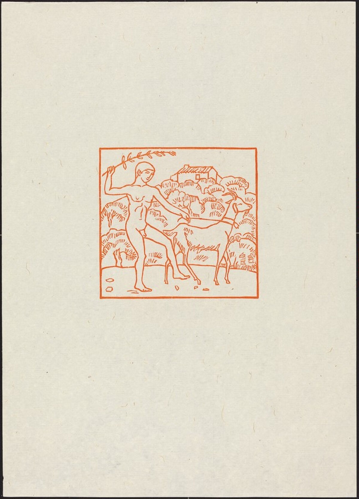 Ninth Eclogue: Moeris on the Road to Town (Moeris rentrant sa chevre a la ville) by Aristide Maillol