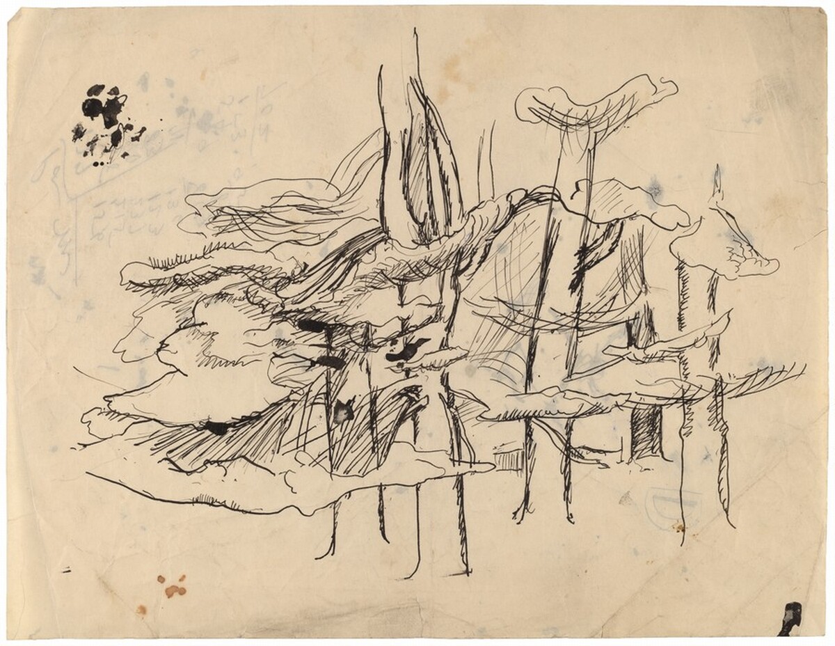 Grove of Trees [recto] by Mark Rothko