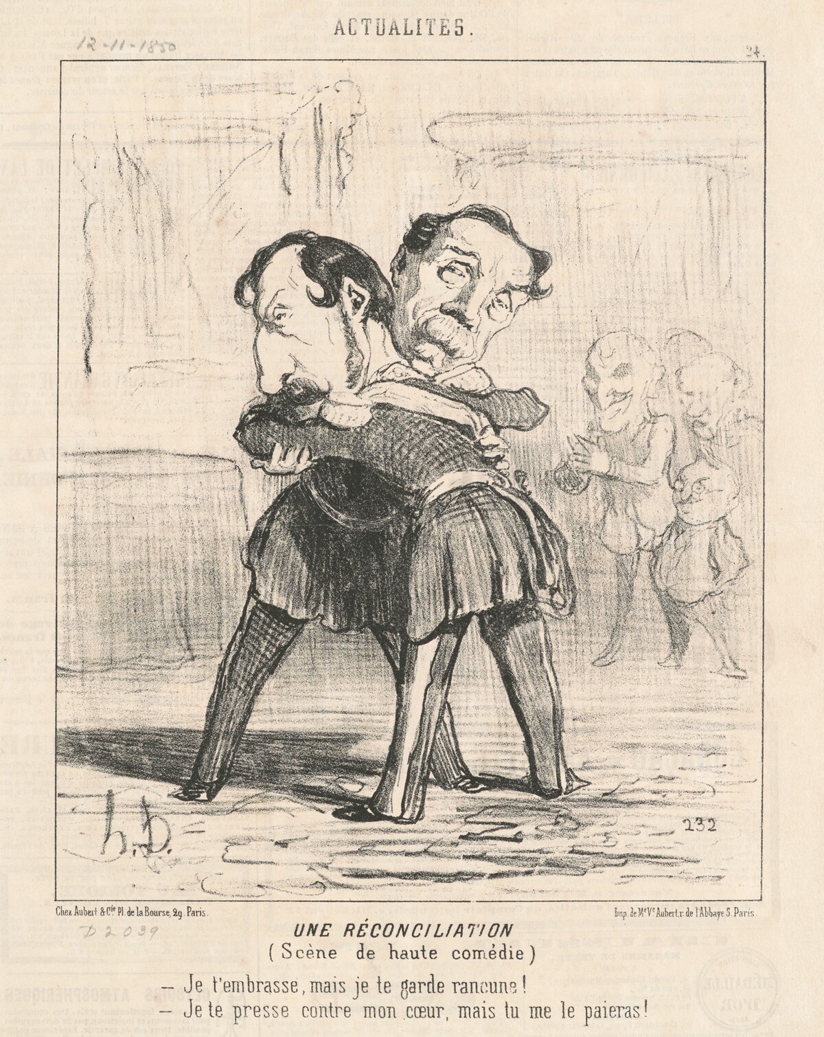 Un réconciliation, scène de haute comédie ... by Honoré Daumier
