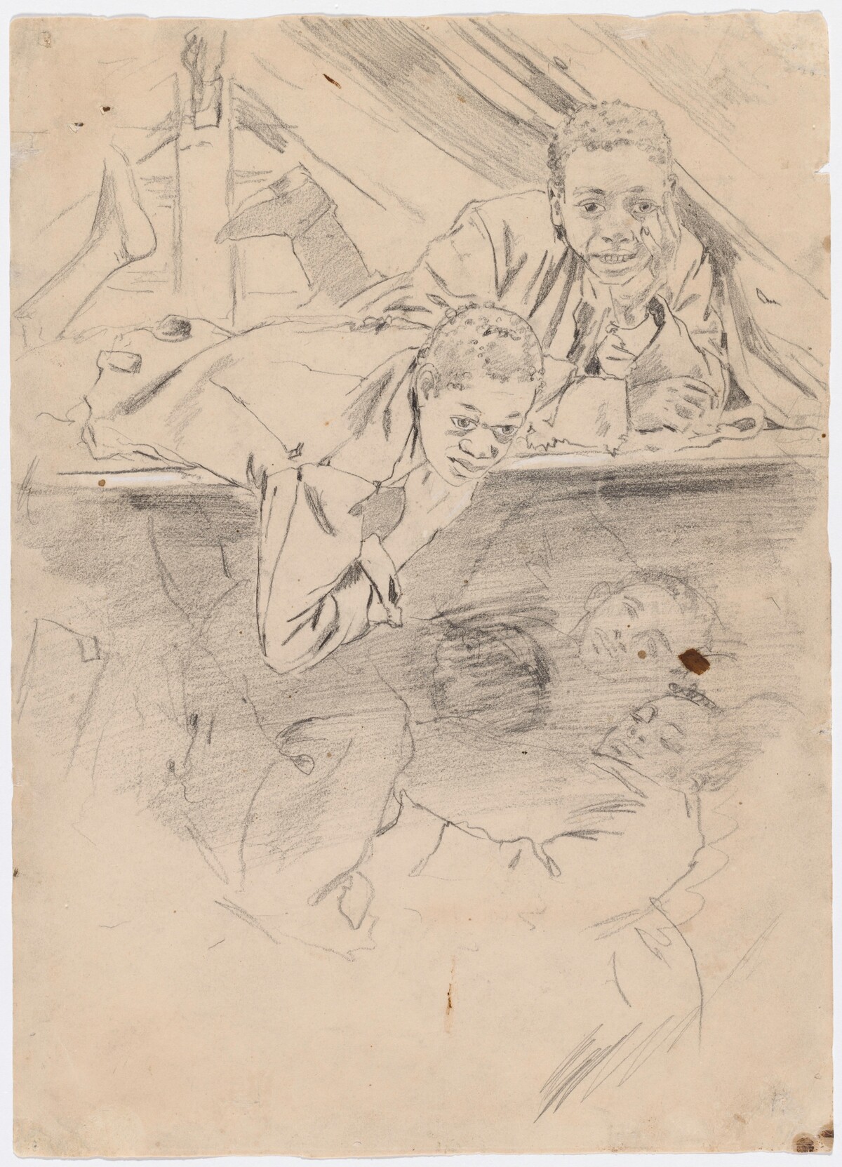 Study for "Army Boots" [verso] by Winslow Homer