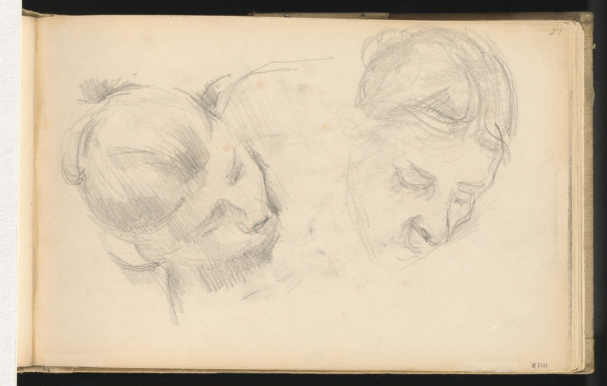 Two Heads of Women by Paul Cezanne