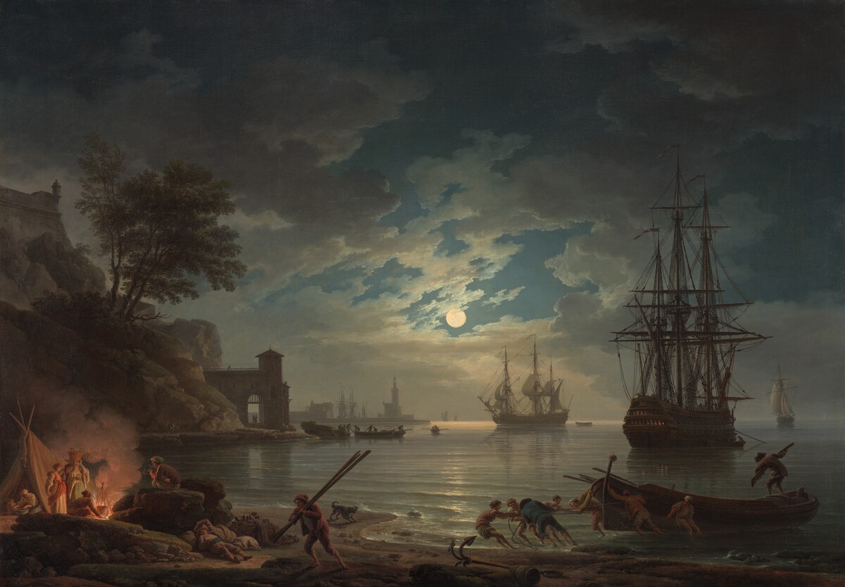 Moonlight by Claude-Joseph Vernet