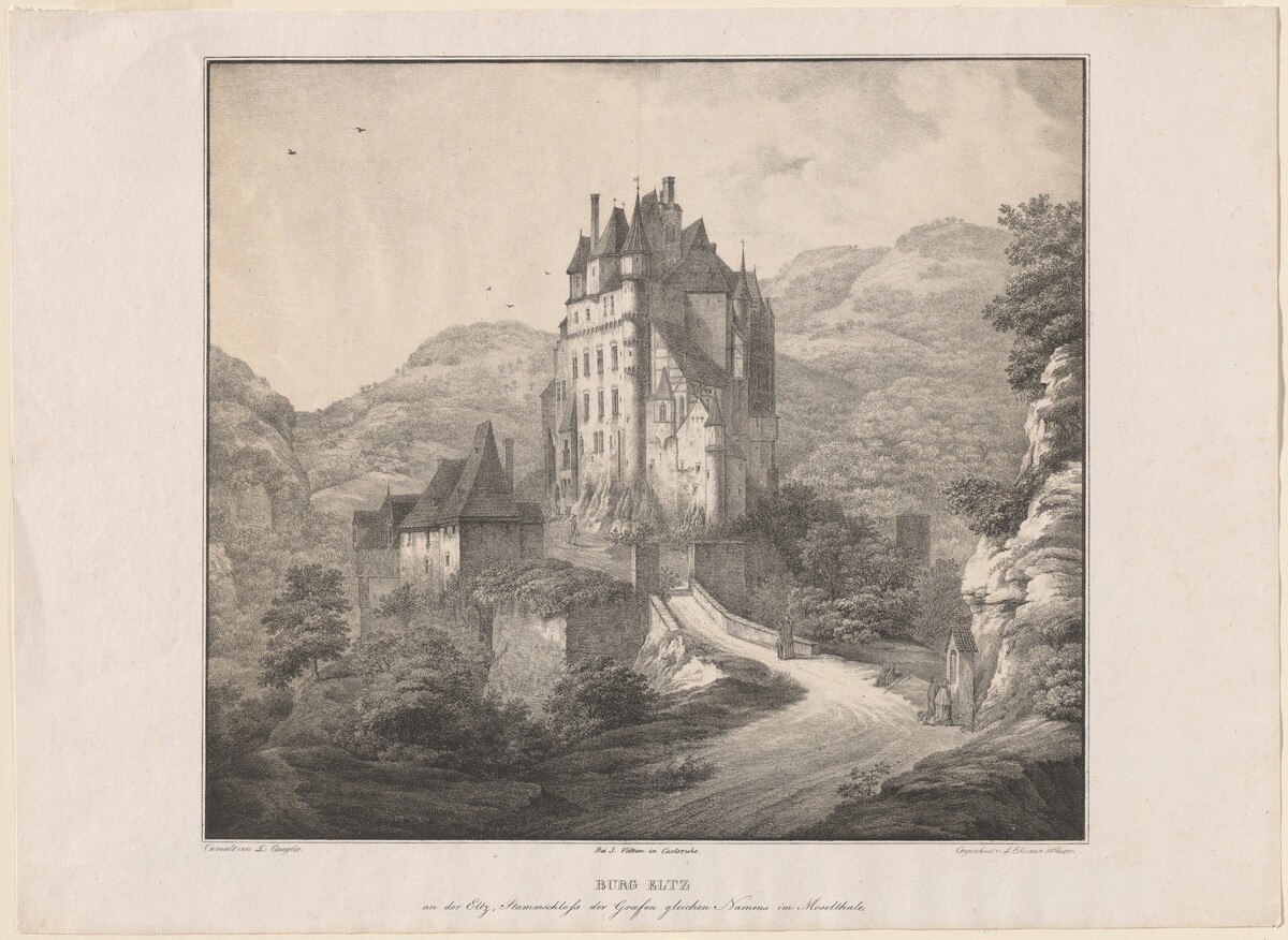 Burg Eltz by Lorenz Ekemann-Allesson, after Domenico Quaglio