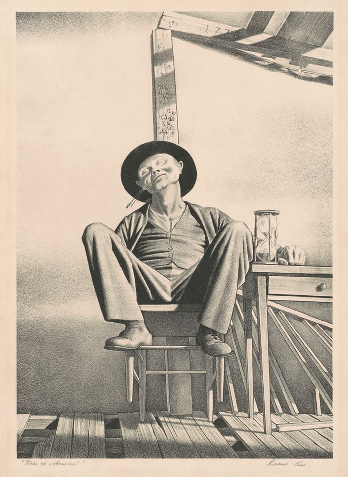 Wake Up, America! by Rockwell Kent
