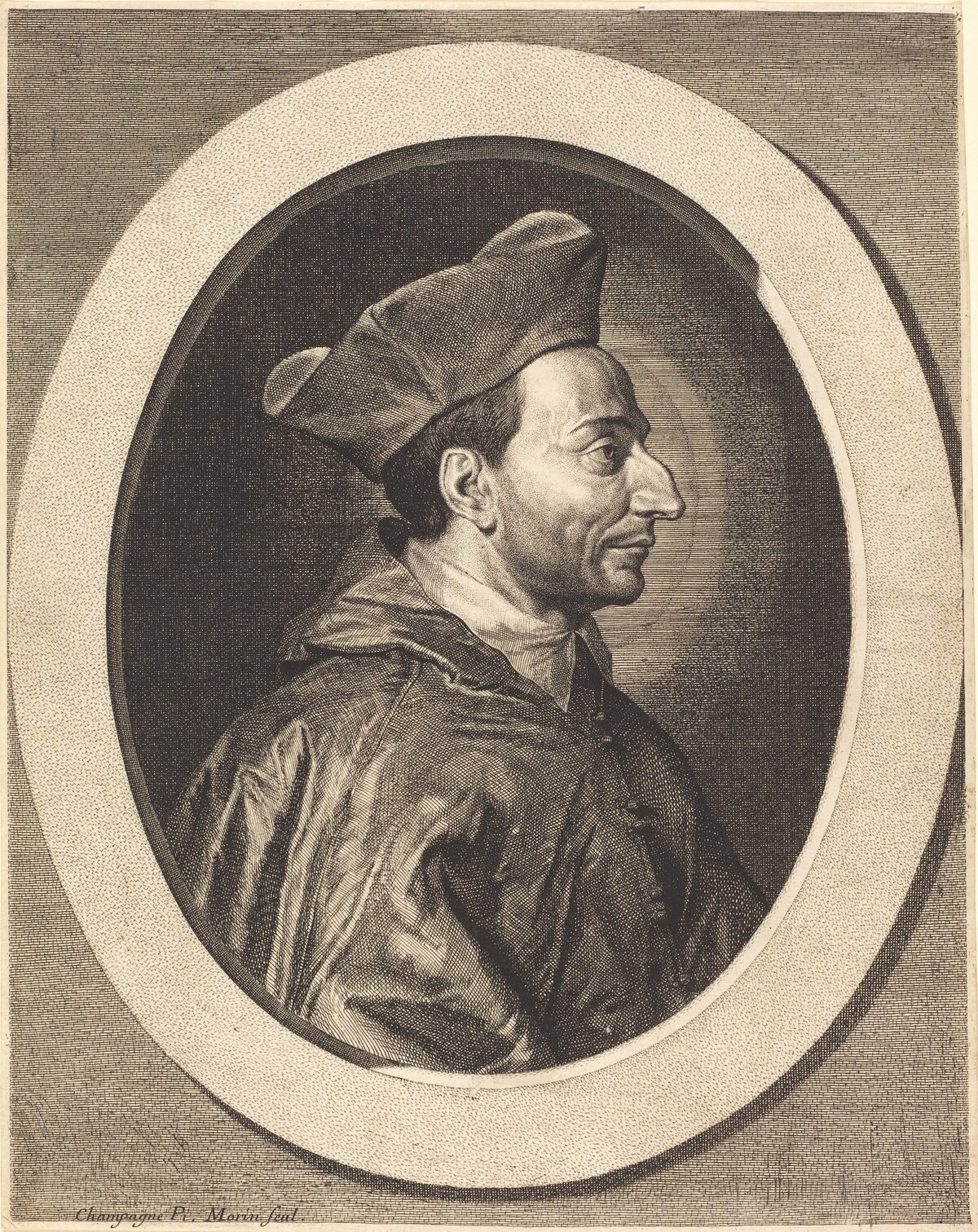 Saint Charles, Cardinal Borromeo by Jean Morin after Philippe de Champaigne