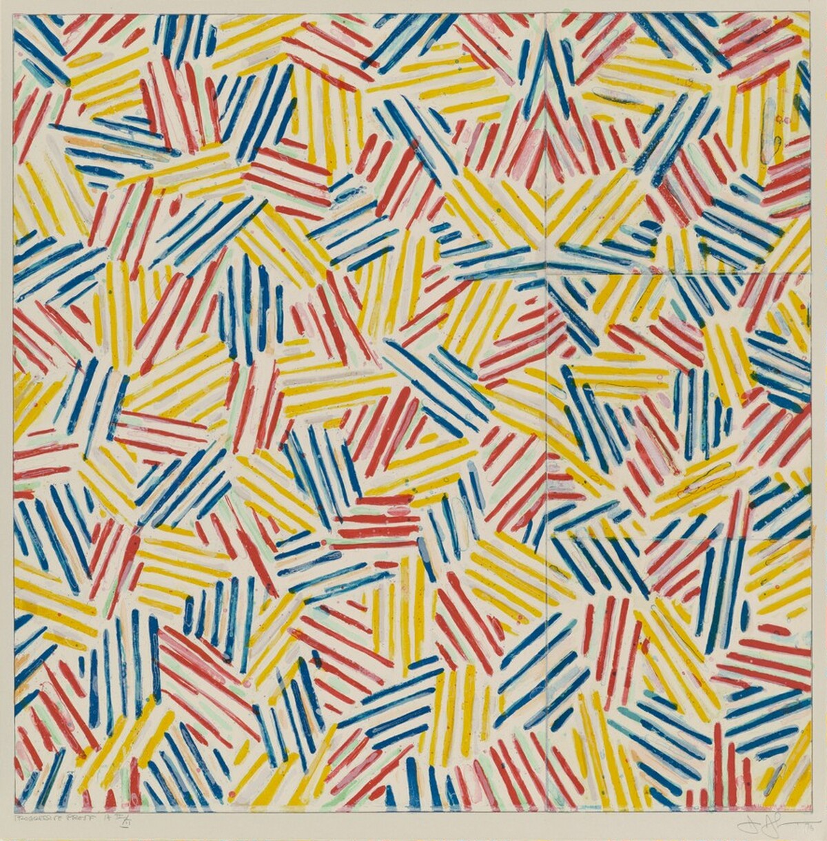 #6 (after 'Untitled 1975') [progressive proof 14] by Jasper Johns