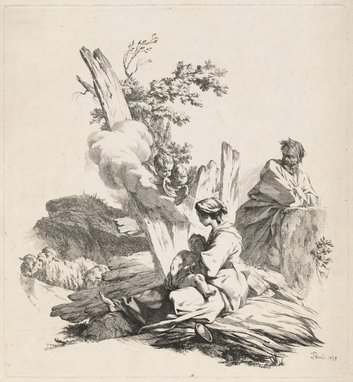 Rest on the Flight into Egypt by Jean-Baptiste-Marie Pierre
