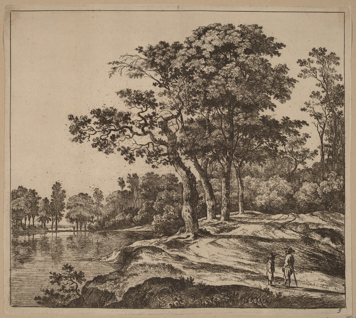 Landscape with Four Trees by Jan Hackaert