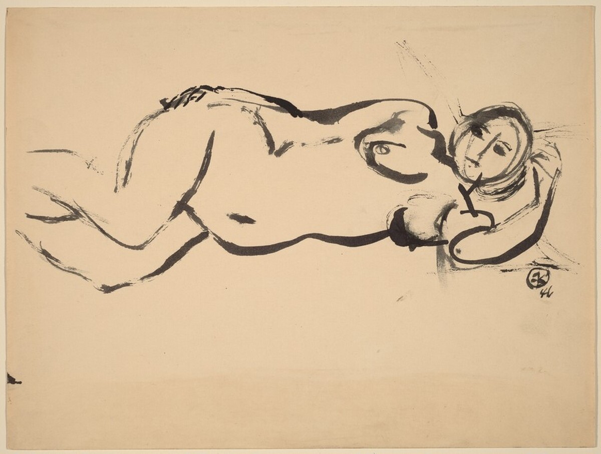 Reclining Female Nude by Franz Kline
