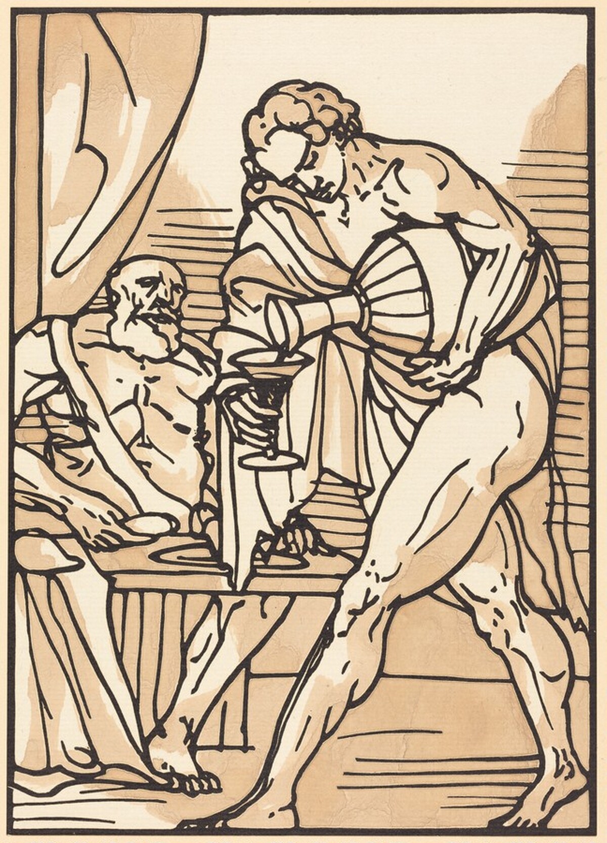 Man Pouring from Jug by Emile Bernard