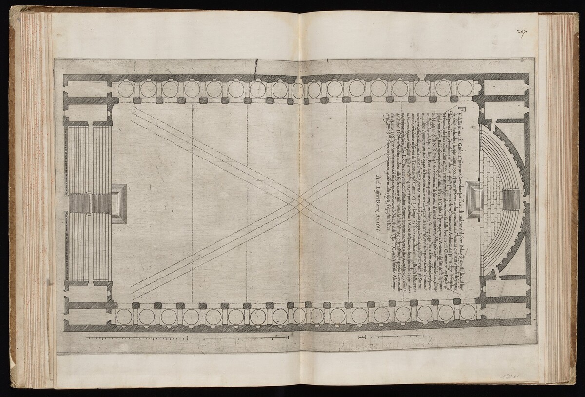Plan of the Cortile Belvedere by Italian 16th Century, published by Antonio Lafreri