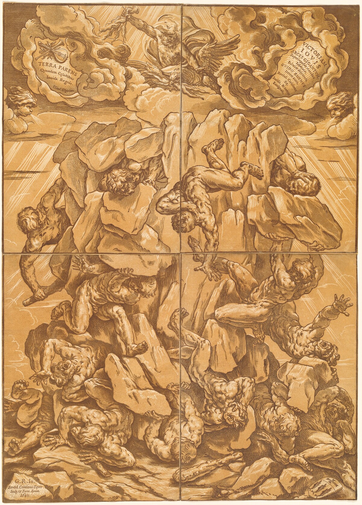 The Fall of the Giants by Bartolomeo Coriolano after Guido Reni