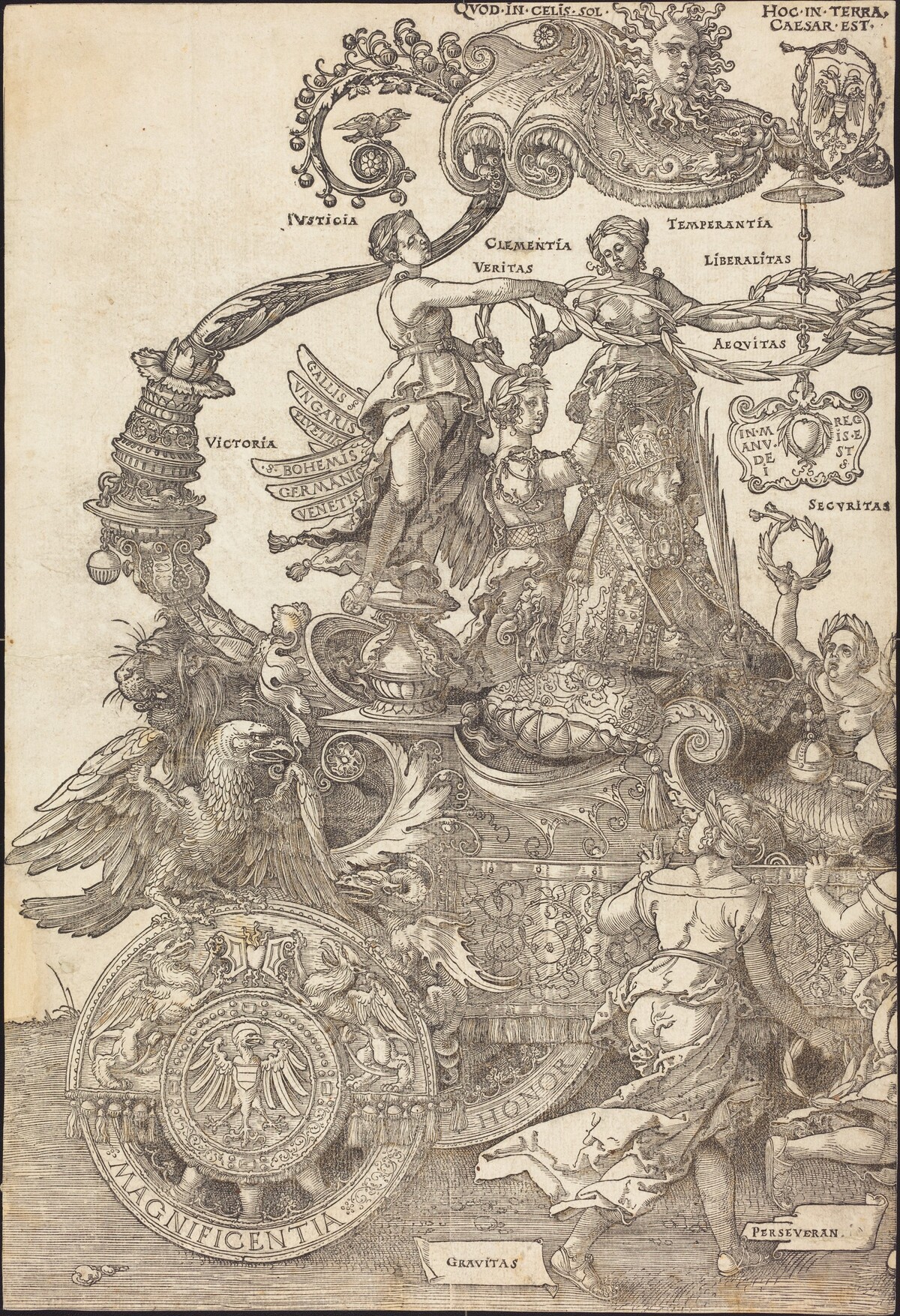 The Triumphal Chariot of Maximilian I (The Great Triumphal Car) [plate 1 of 8] by Albrecht Dürer