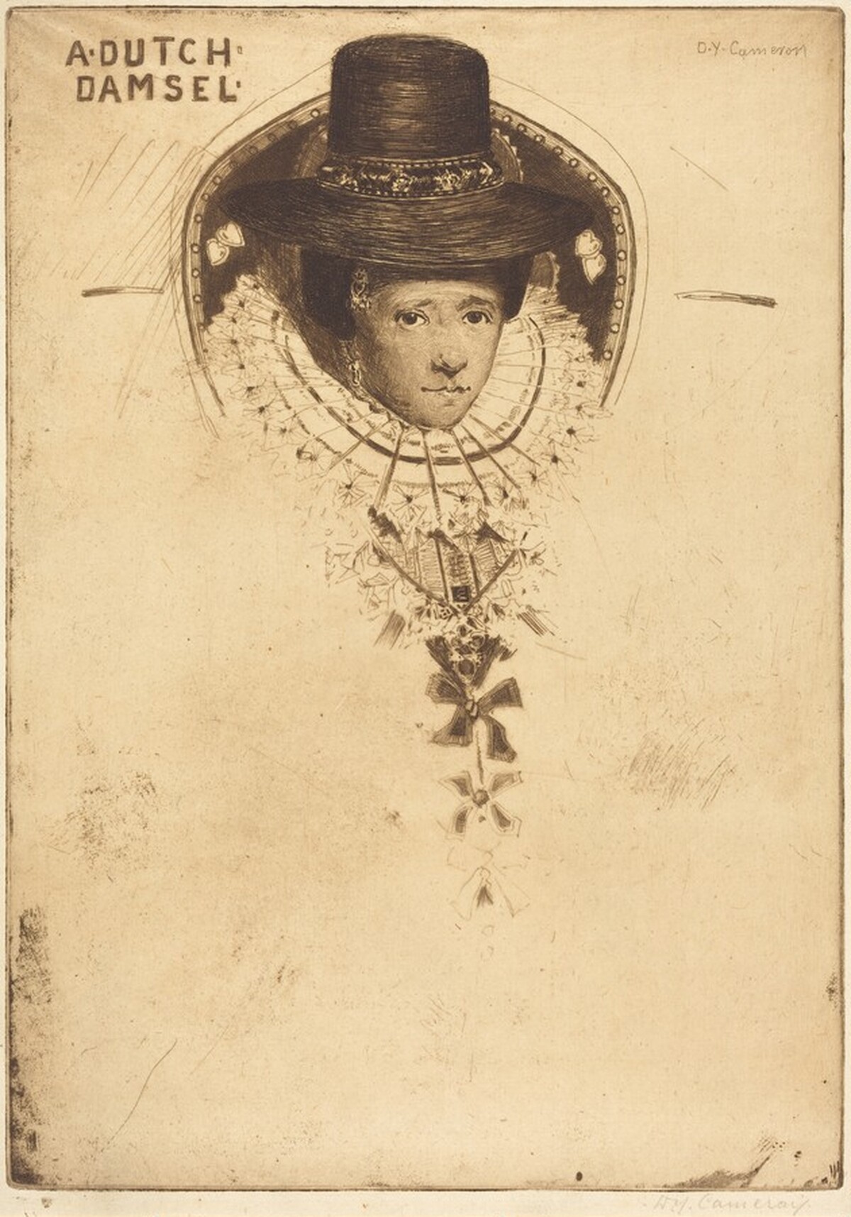 A Dutch Damsel by David Young Cameron