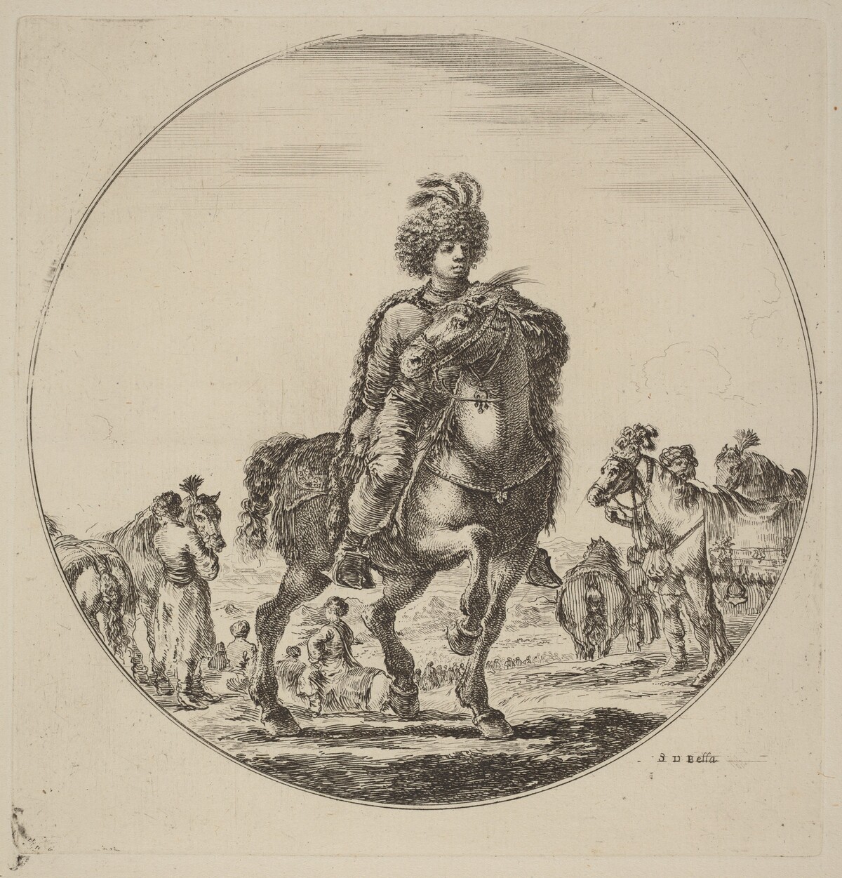 Hungarian Cavalier by Stefano Della Bella