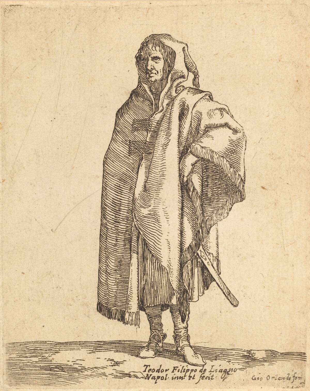 Standing Soldier in a Long Cloak by Teodoro Filippo di Liagno, called Napoletano