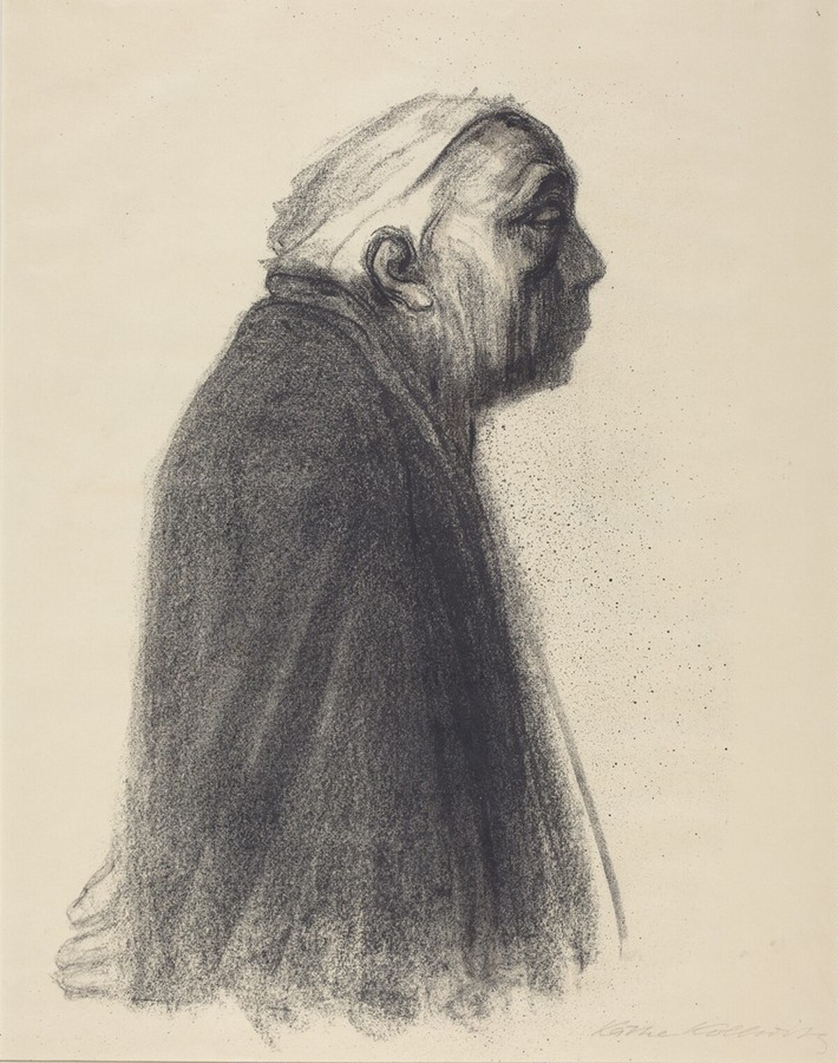 Self-Portrait in Profile Facing Right (Selbstbildnis in Profil nach Rechts) by Käthe Kollwitz