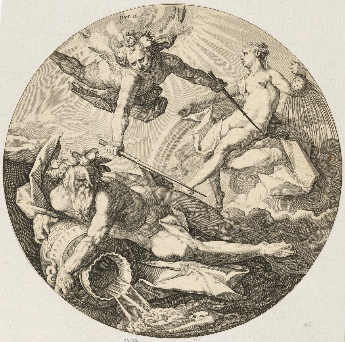 Dies II (Second Day) by Jan Muller, after Hendrick Goltzius