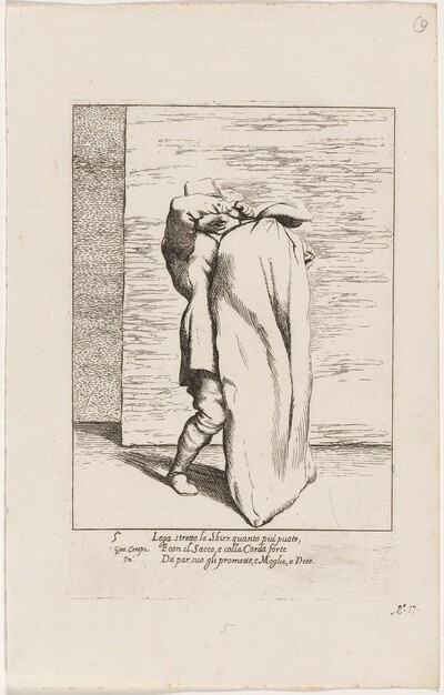 Bertoldo Placing the Jailer in the Sack