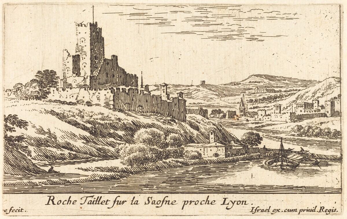 Roche Taillet sur la Saosne proche Lyon by Israël Silvestre