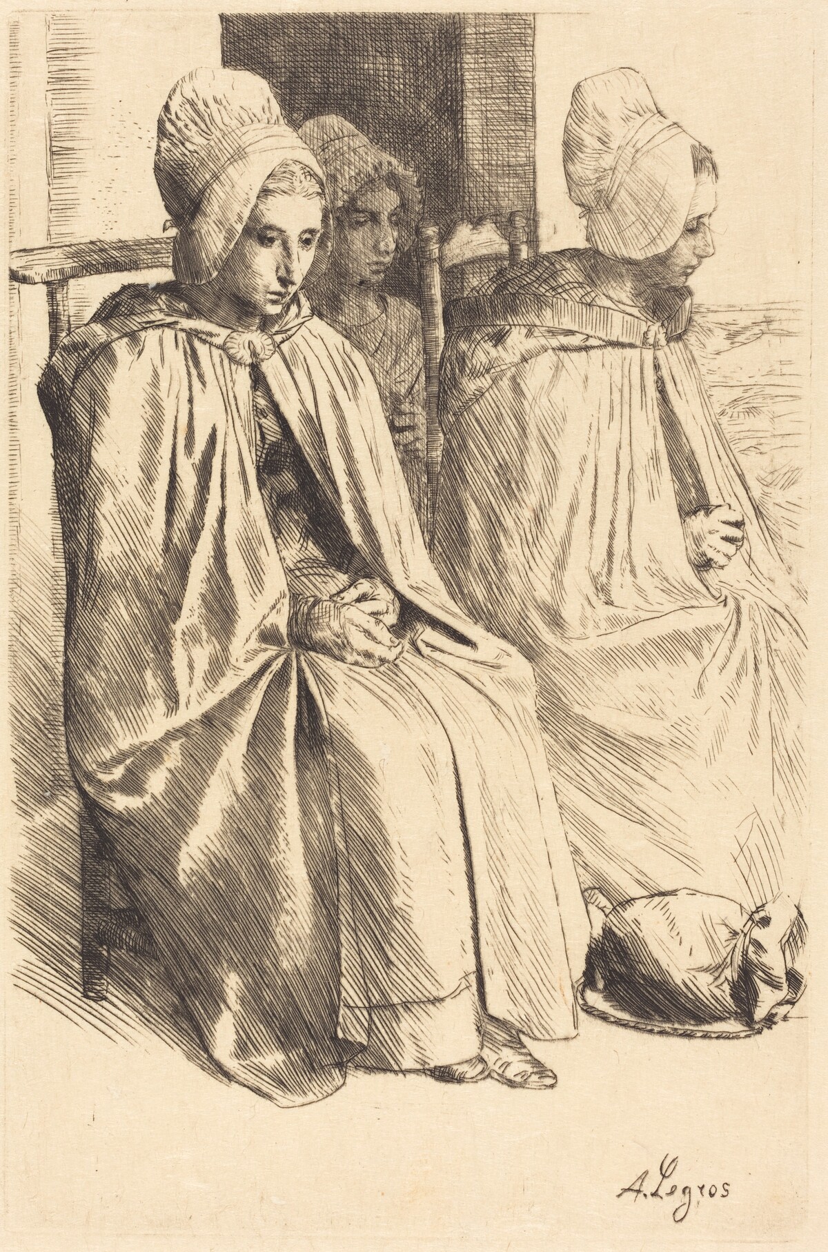 Peasant Women of Boulogne (Paysannes des environs de Boulogne) by Alphonse Legros