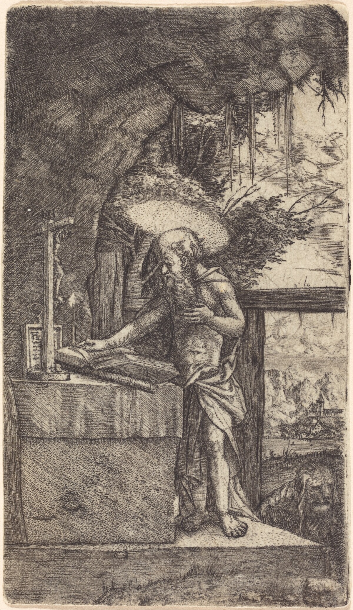 Saint Jerome Reading by Albrecht Altdorfer