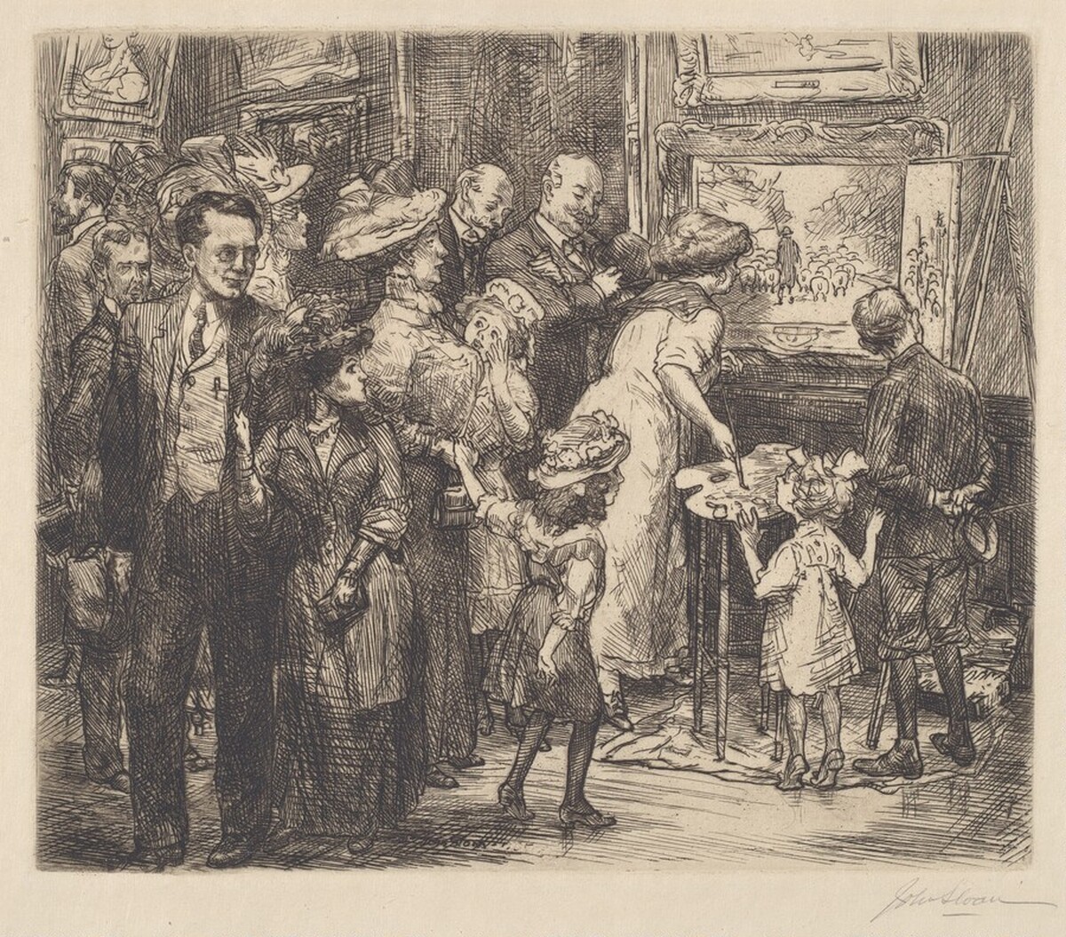 Copyist at the Metropolitan Museum by John Sloan