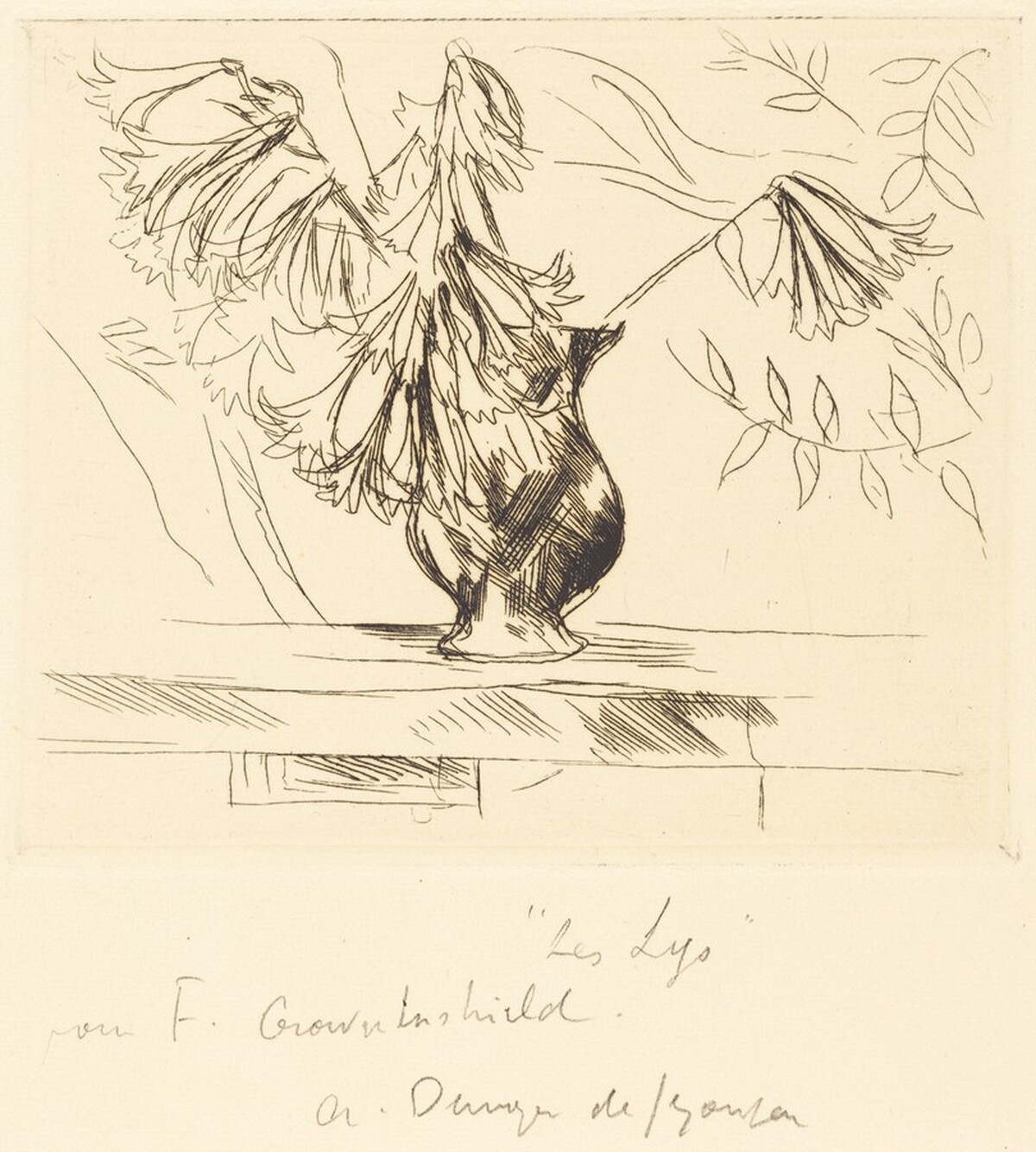 "Les Lys" by André Dunoyer de Segonzac