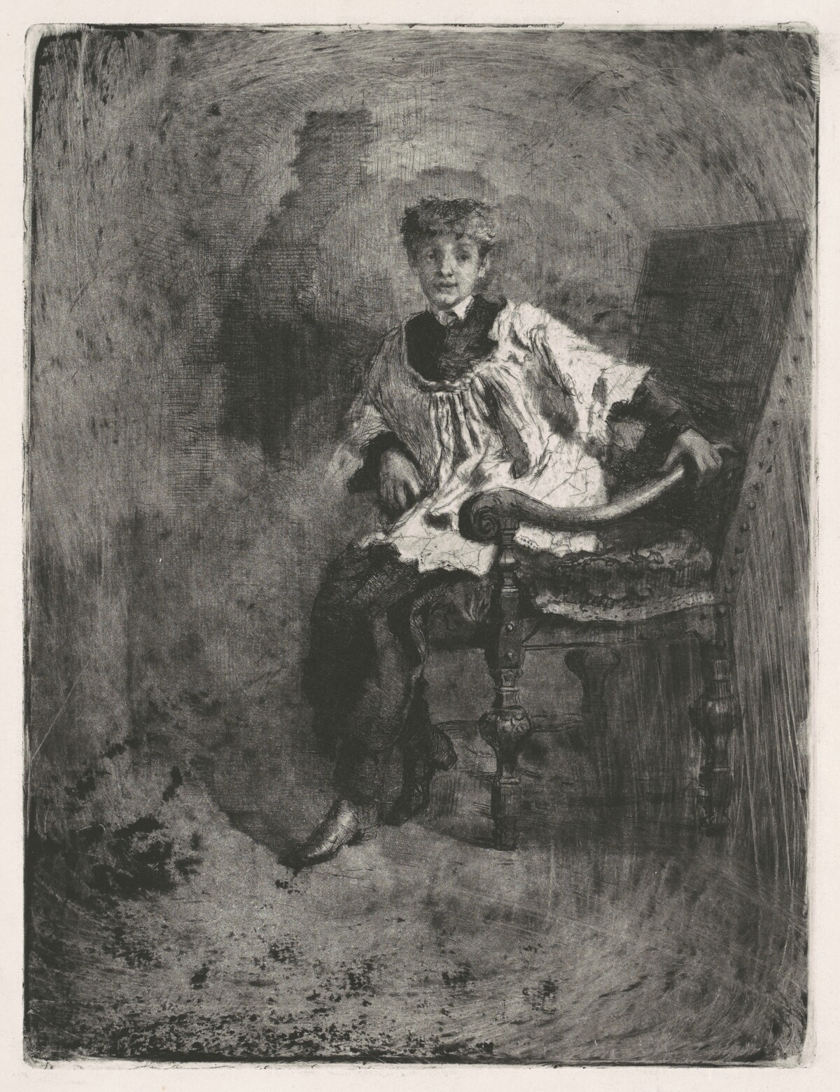 Seated Acolyte by Mosè Bianchi