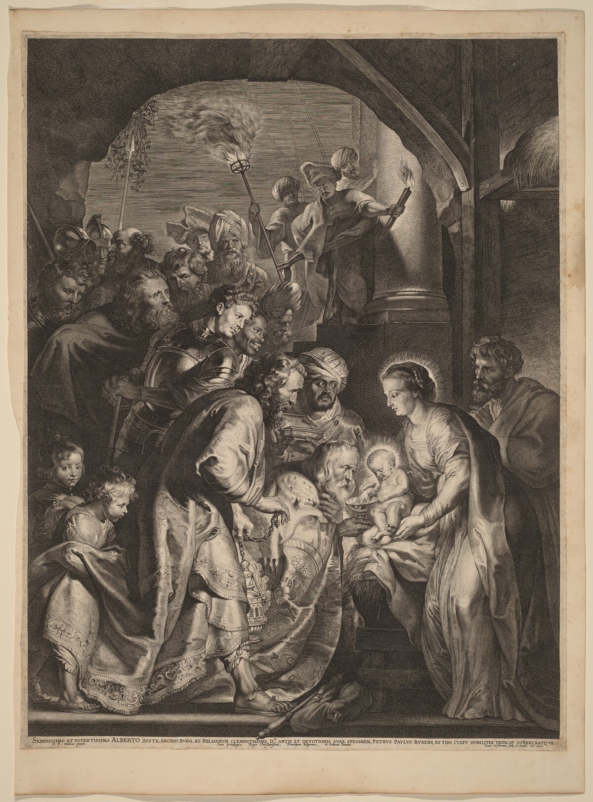 The Adoration of the Magi by Lucas Emil Vorsterman, after Sir Peter Paul Rubens
