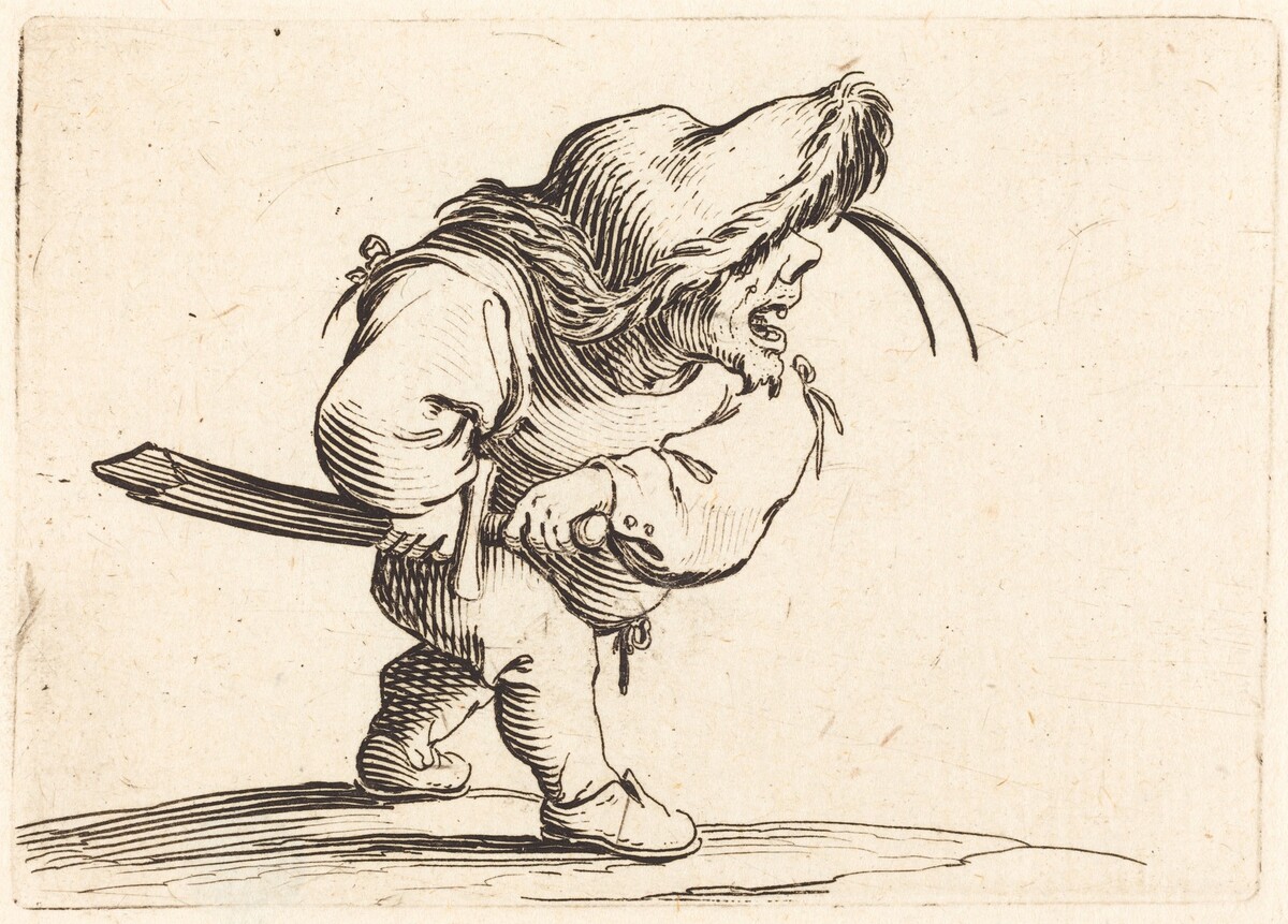 Man Preparing to Draw his Sword by Jacques Callot