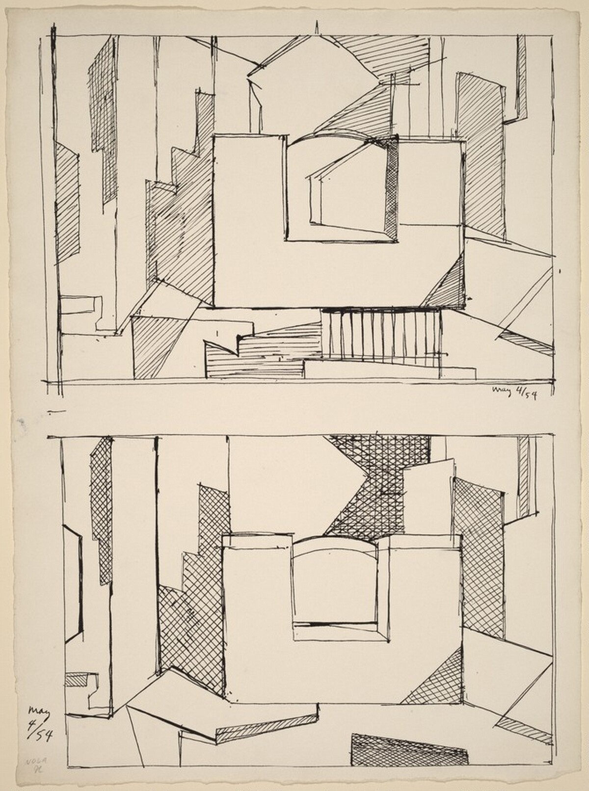 Two Composition Studies by Ralston Crawford