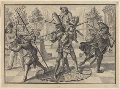 Harlequin and Scaramouche Create a "Fountain"