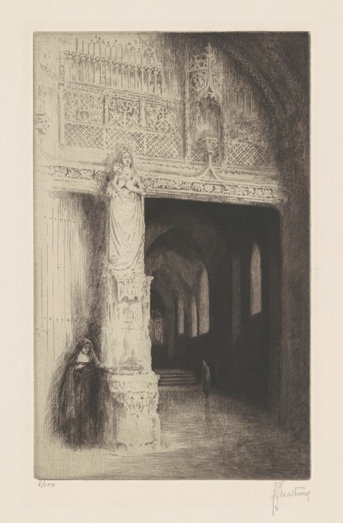 The Church at the Treport (France) by Richard George Mathews