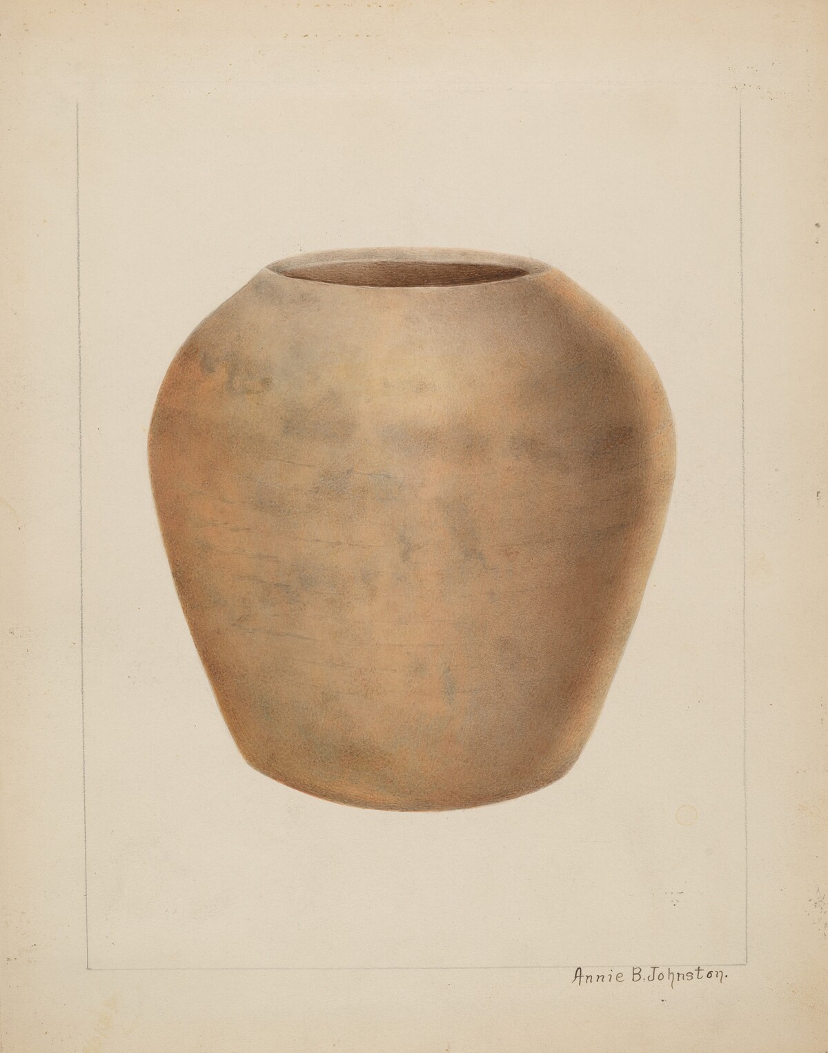 Stoneware Flower Pot by Annie B. Johnston