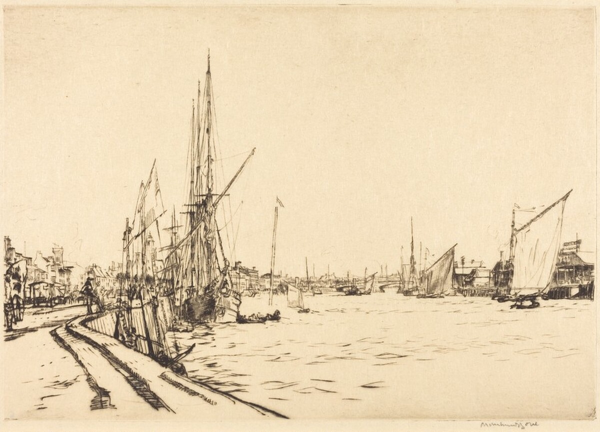 Great Yarmouth by Sir Muirhead Bone