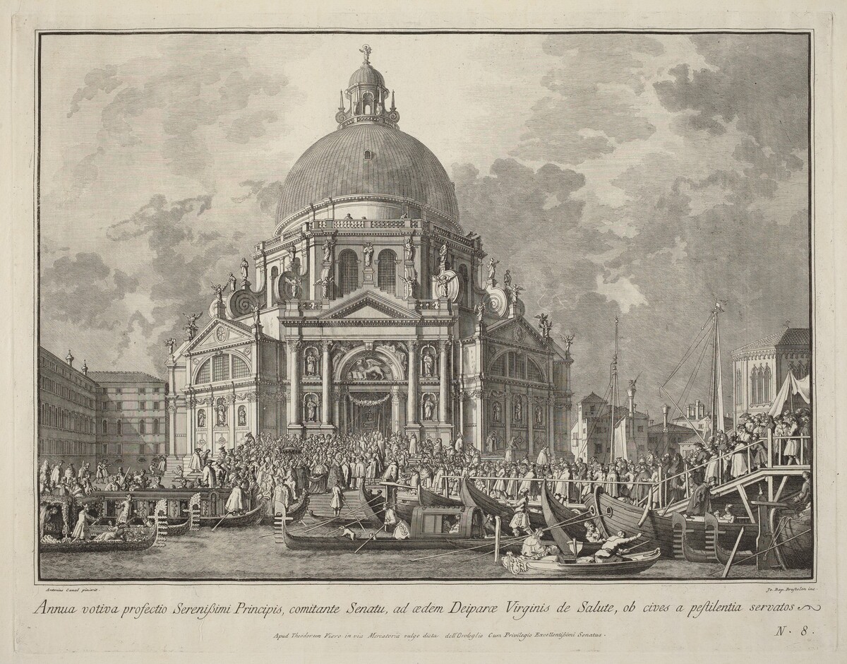 Annual Visit of the Doge to Santa Maria della Salute by Giovanni Battista Brustolon after Canaletto