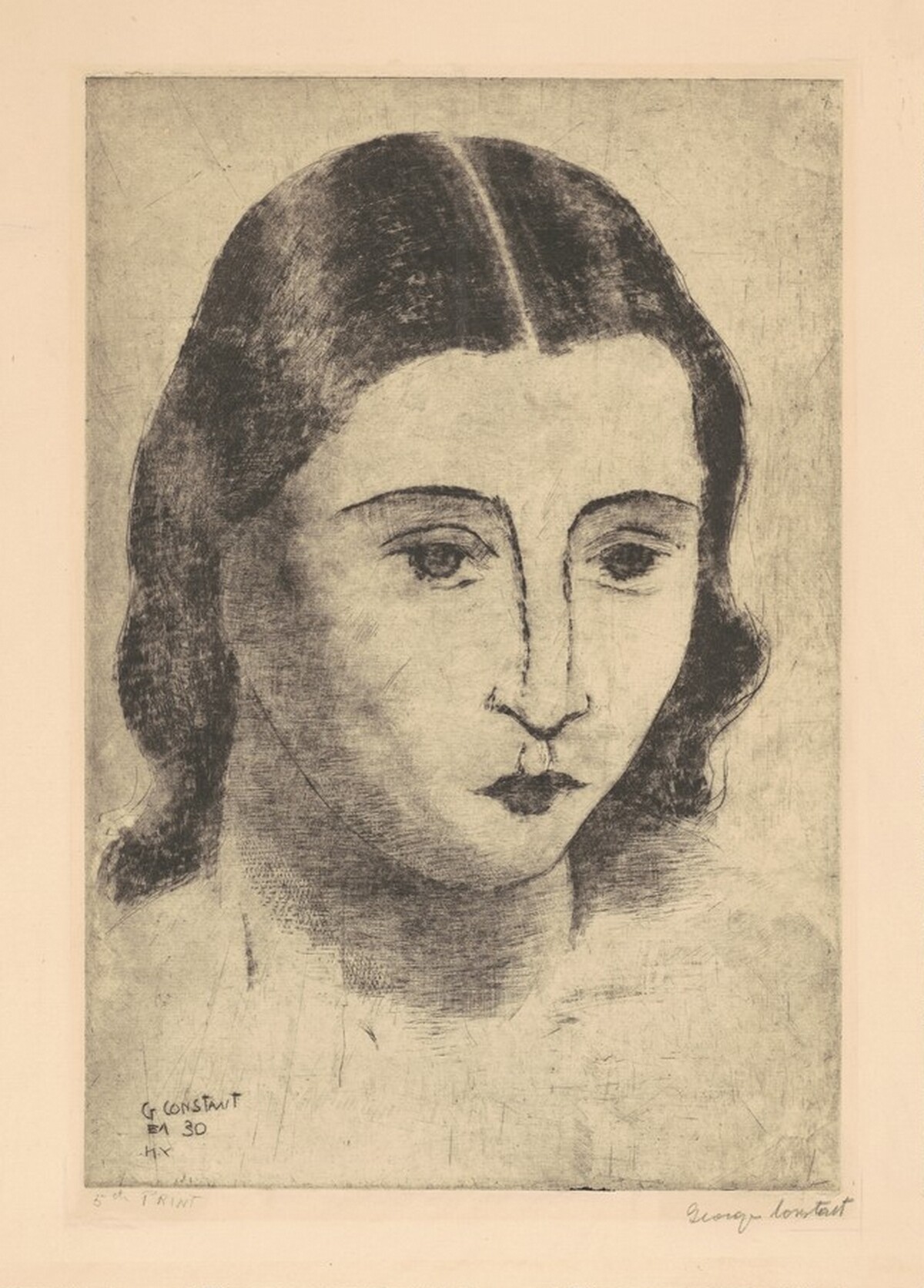 Head of a Girl by George Constant