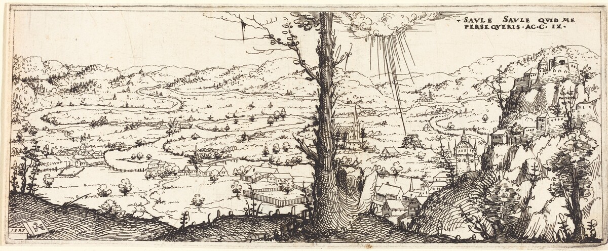 Landscape with the Conversion of Saint Paul by Augustin Hirschvogel