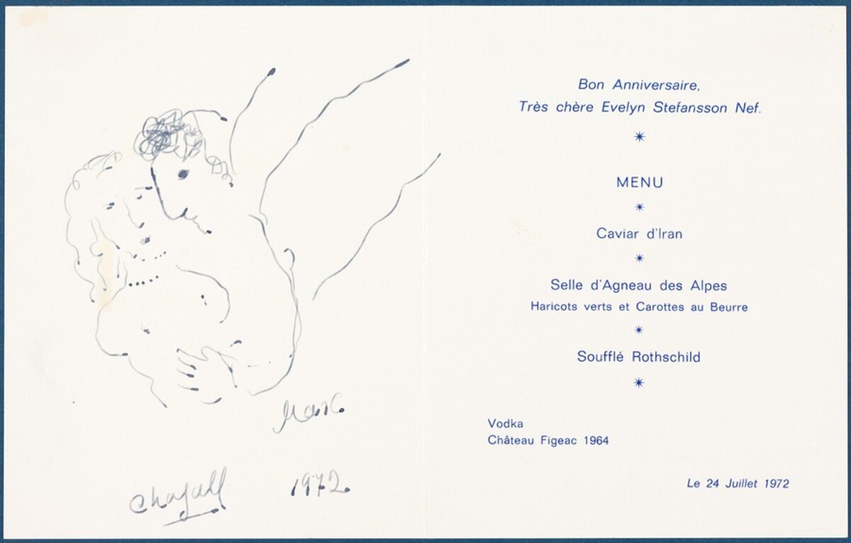 Birthday Celebration Drawing by Marc Chagall